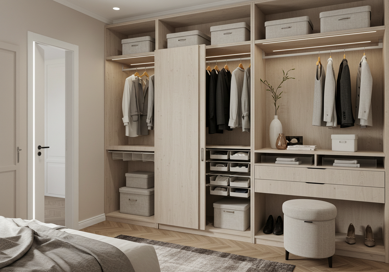 A curated collection of 24 small bedroom closet ideas showcasing creative storage solutions, space-saving designs, and stylish layouts for compact spaces.